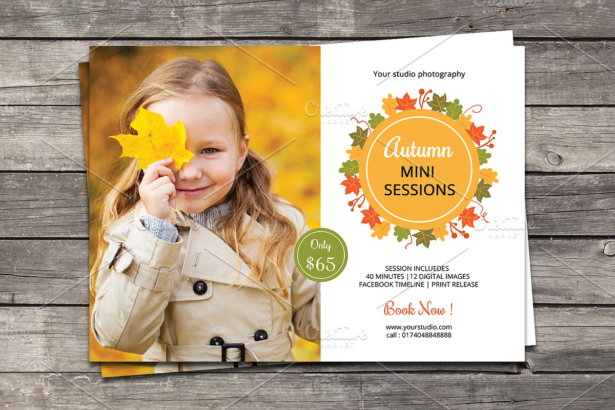 Fall / Autumn mini session -V627 in Flyer Templates - product preview 8