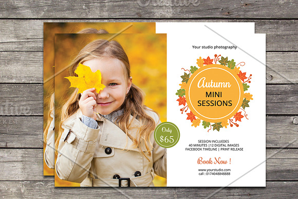 Fall / Autumn mini session -V627 in Flyer Templates - product preview 1