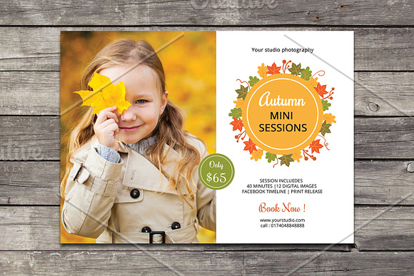 Fall / Autumn mini session -V627 in Flyer Templates - product preview 2