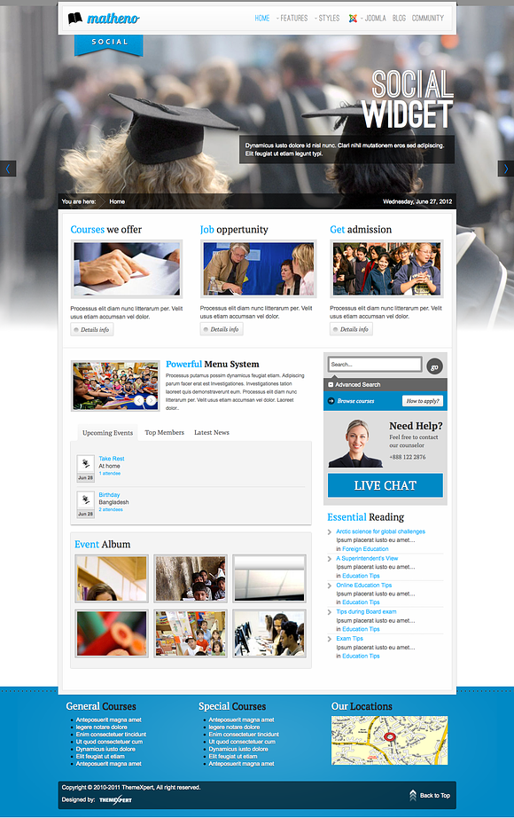 Matheno - Education Joomla Template in Joomla Themes - product preview 1