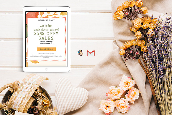 Three Autumn Sales Emails in Mailchimp Templates - product preview 1