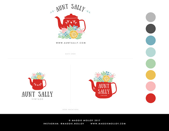 Handdrawn Floral Brand Identity Kit in Logo Templates - product preview 2