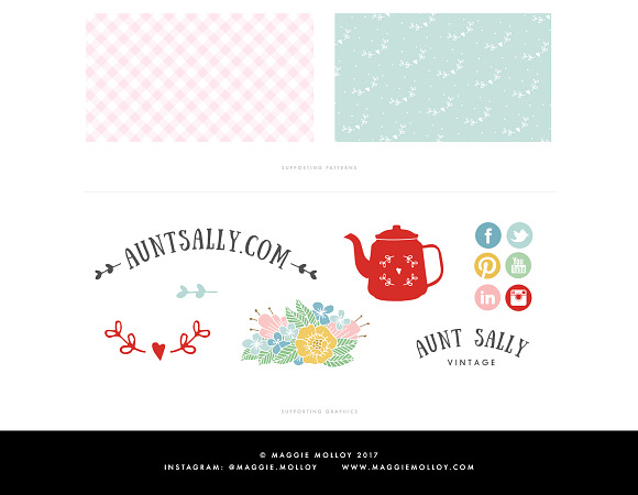 Handdrawn Floral Brand Identity Kit in Logo Templates - product preview 3