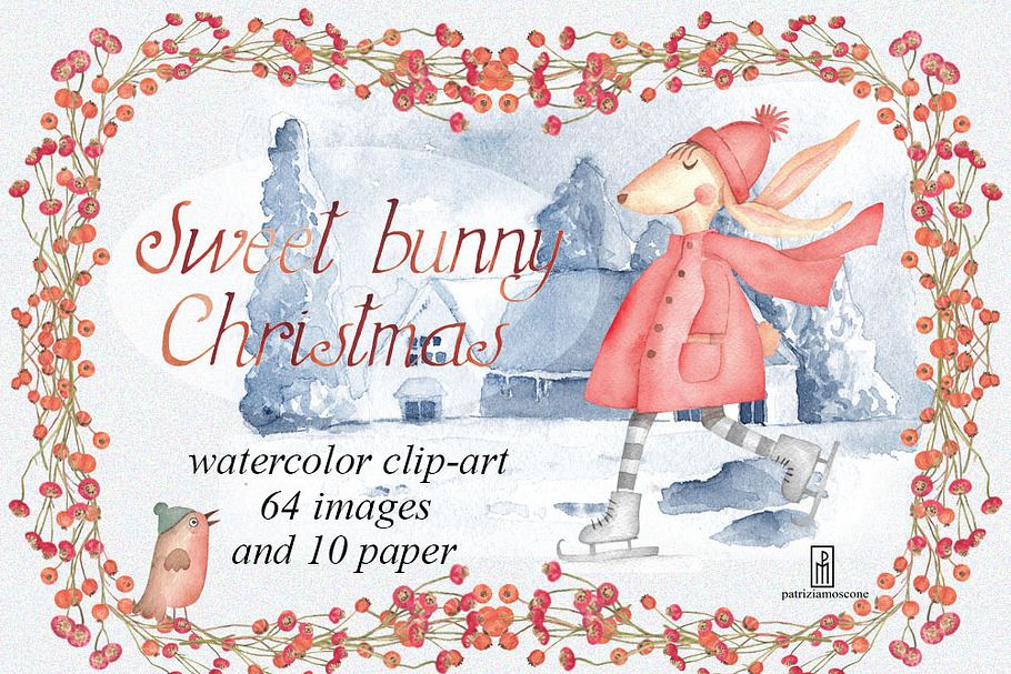 SWEET BUNNY CHRISTMAS in Illustrations - product preview 8