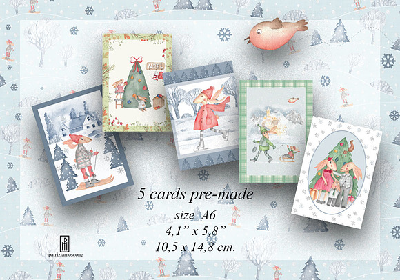 SWEET BUNNY CHRISTMAS in Illustrations - product preview 1