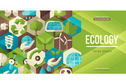 Ecology concept horizontal banner
