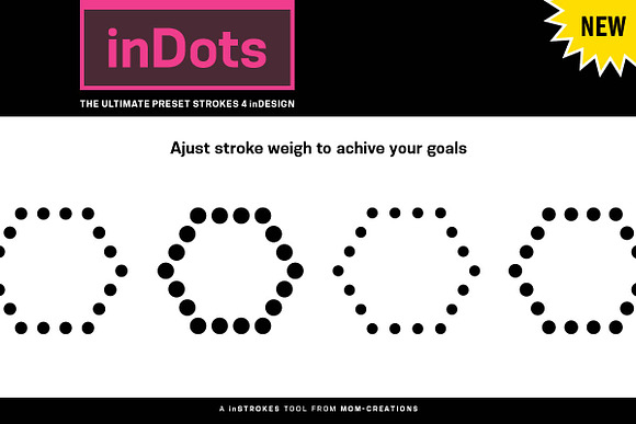 inDots - Preset Strokes 4 inDesign in Photoshop Shapes - product preview 3