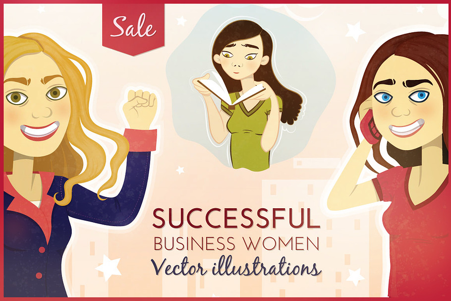 Business Women Vector Illustrations in Illustrations - product preview 8