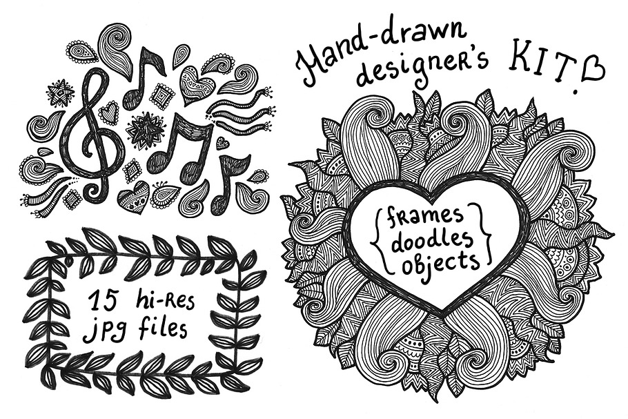 Hand-drawn designer's kit in Illustrations - product preview 8
