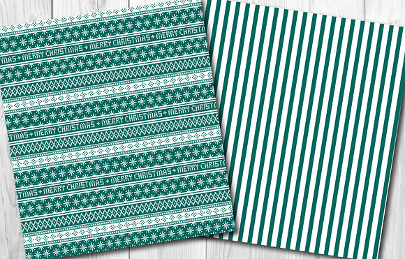 Nordic Christmass seamless patterns in Patterns - product preview 2