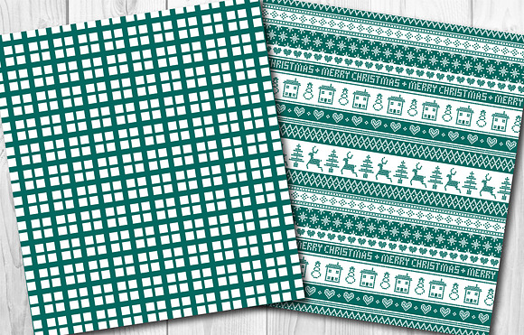 Nordic Christmass seamless patterns in Patterns - product preview 3