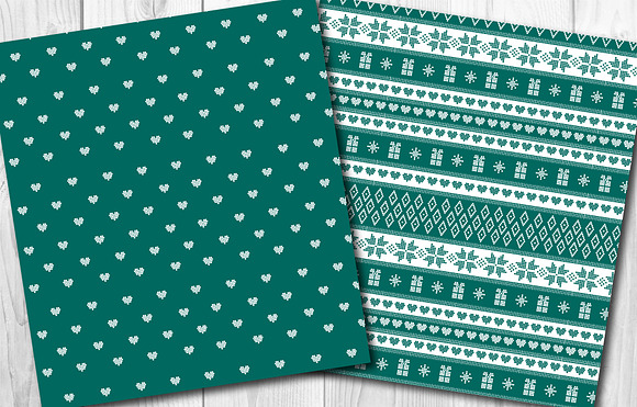 Nordic Christmass seamless patterns in Patterns - product preview 4