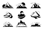 Mountains silhouettes illustration