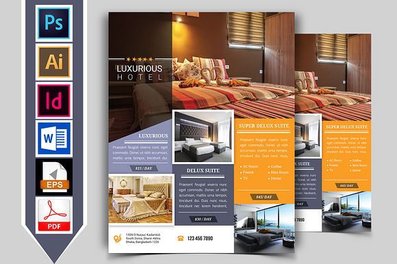 10 Hotel Flyers Bundle 90% OFF in Flyer Templates - product preview 2
