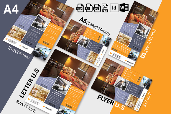 10 Hotel Flyers Bundle 90% OFF in Flyer Templates - product preview 3