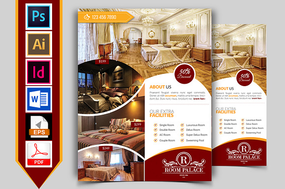 10 Hotel Flyers Bundle 90% OFF in Flyer Templates - product preview 6