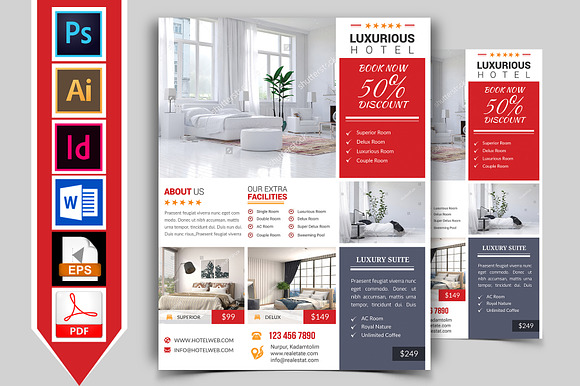 10 Hotel Flyers Bundle 90% OFF in Flyer Templates - product preview 8