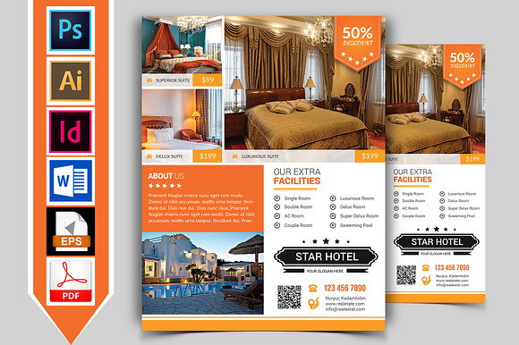 10 Hotel Flyers Bundle 90% OFF in Flyer Templates - product preview 10