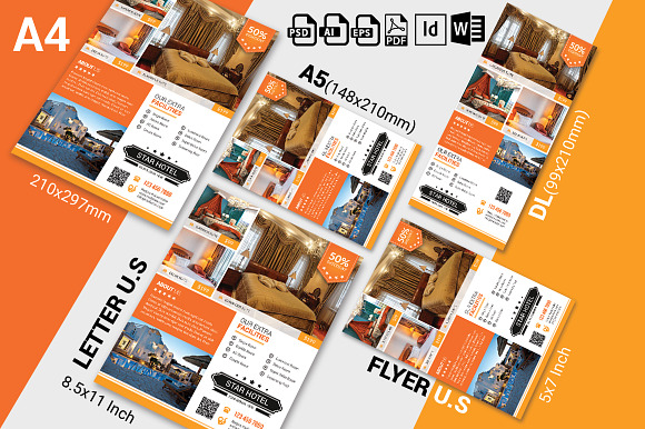 10 Hotel Flyers Bundle 90% OFF in Flyer Templates - product preview 11
