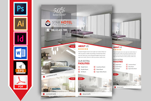 10 Hotel Flyers Bundle 90% OFF in Flyer Templates - product preview 20