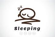 Sleeping Baby Owl Logo Template