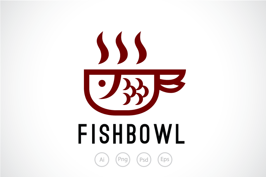 Fish Bowl Soup Logo Template in Logo Templates - product preview 8