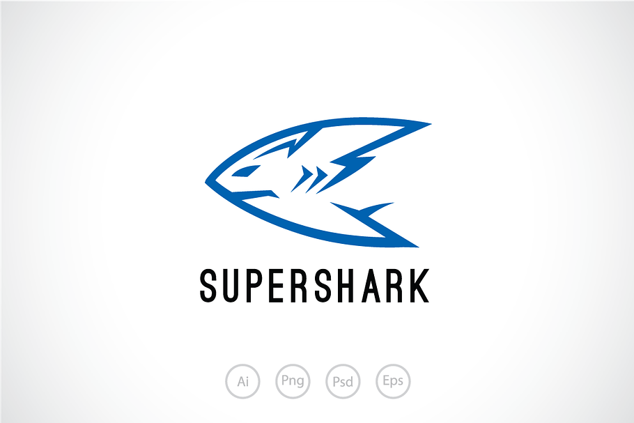 Super Shark Logo Template in Logo Templates - product preview 8