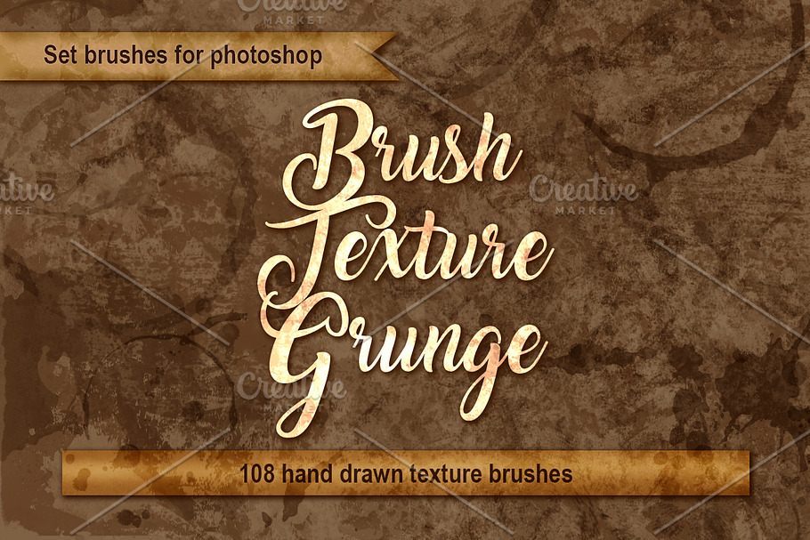 Set brushes grunge for photoshop in Photoshop Brushes - product preview 8