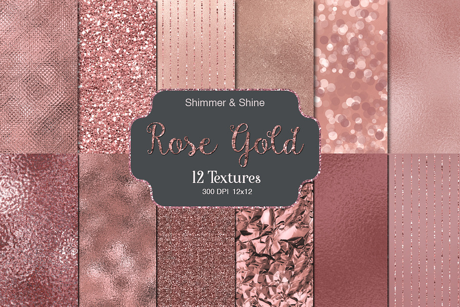 Rose Gold Shimmer & Shine Textures