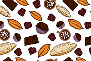 Color chocolate Vector pattern