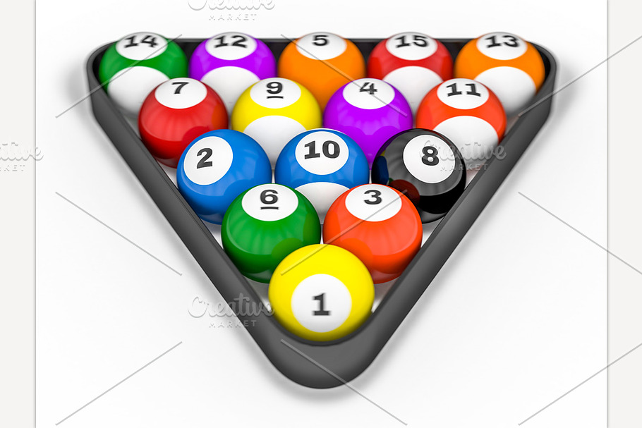 Pool billiard balls in Graphics - product preview 8