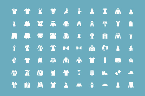 100 Clothes Vector Icons in Graphics - product preview 1