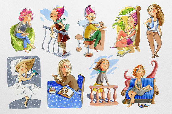 Color illustration about the girl in Illustrations - product preview 1