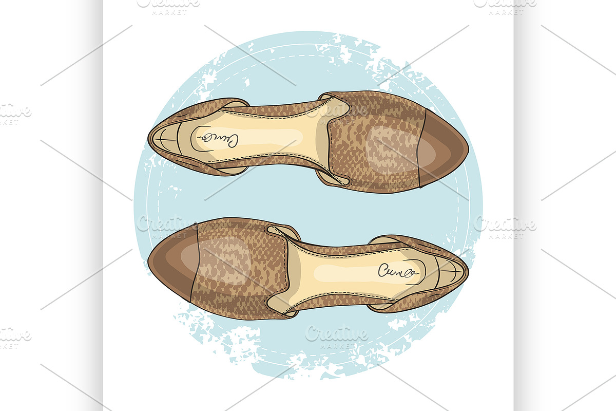 Fashion vector sketch womens shoes. in Illustrations - product preview 8