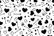 Heart love seamless pattern