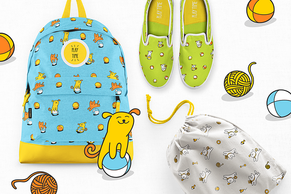 PLAY TIME | LITTLE CAT & DOG SET in Patterns - product preview 6