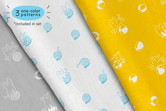 PLAY TIME | LITTLE CAT & DOG SET in Patterns - product preview 7
