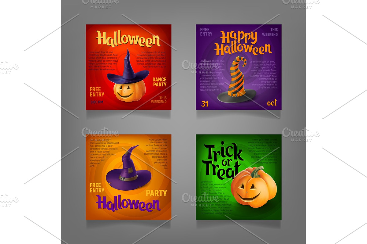 Halloween Party Design set in Product Mockups - product preview 8