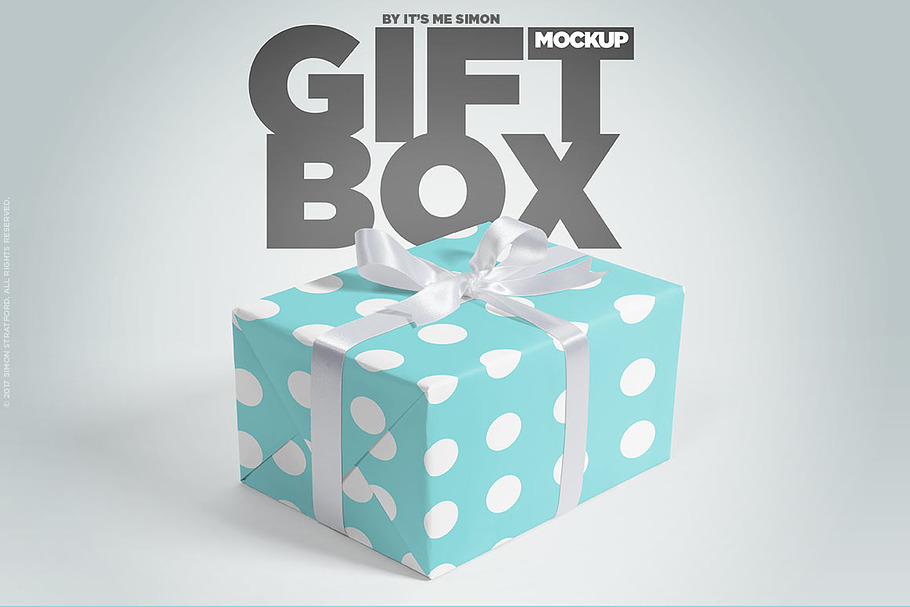 Gift box mockup