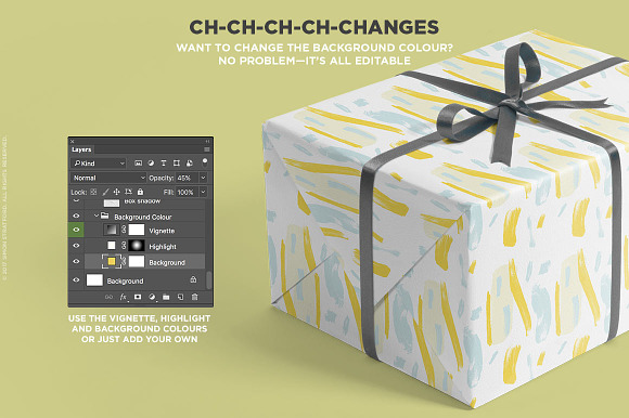 Gift box mockup in Product Mockups - product preview 3