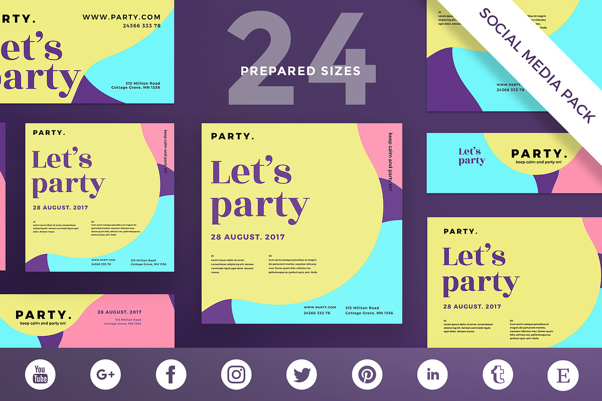 Social Media Pack | Entertainment in Social Media Templates - product preview 8