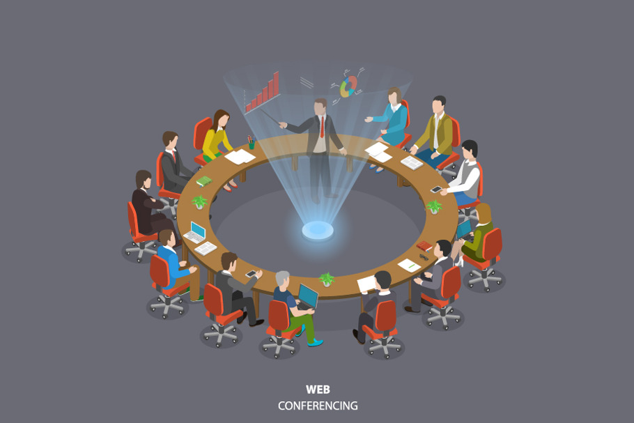 Web conferencing in Illustrations - product preview 8