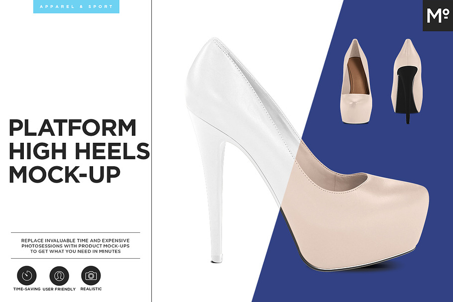 Platform High Heels Mock-up in Product Mockups - product preview 8