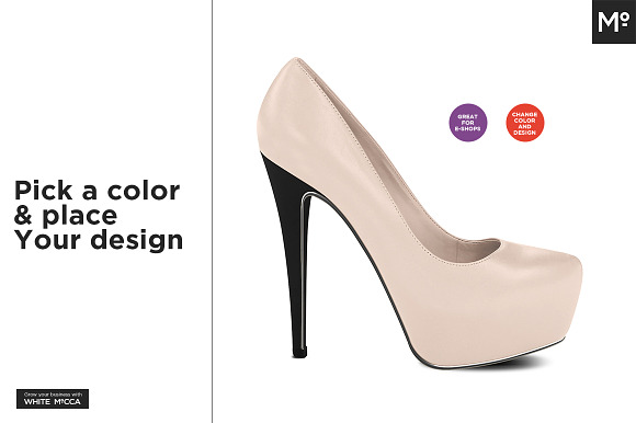 Platform High Heels Mock-up in Product Mockups - product preview 3