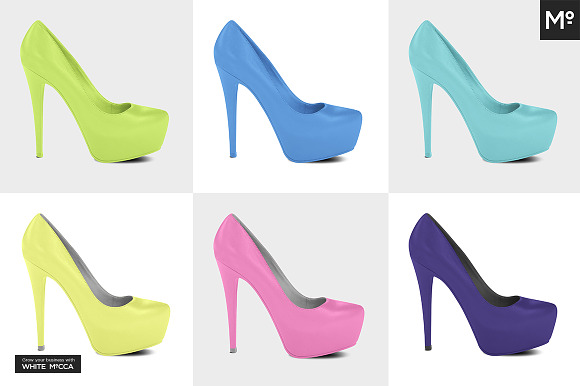Platform High Heels Mock-up in Product Mockups - product preview 8