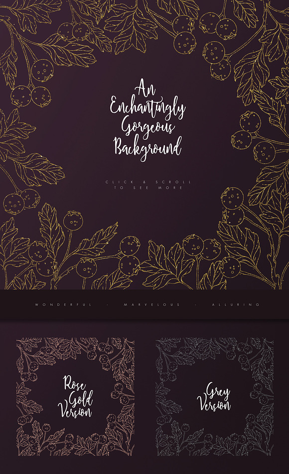 Golden Autumn Berries - Wedding set in Illustrations - product preview 9