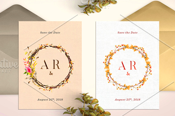 8 Farm Fall Wedding Monograms VIII in Illustrations - product preview 1