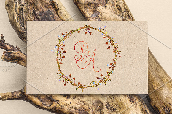 8 Farm Fall Wedding Monograms VIII in Illustrations - product preview 4