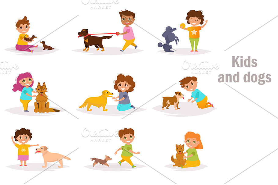 Kids and dogs in Graphics - product preview 8