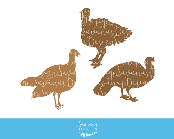Silhouette Turkey SVG Bundle in Illustrations - product preview 2